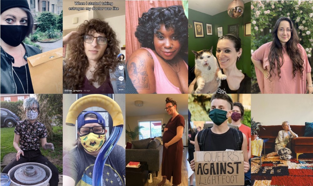 Collage showing team members and the things they've made progress on