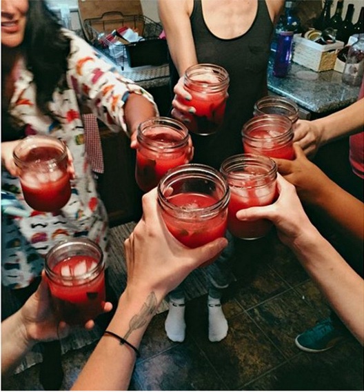 Watermelon drinks cheers