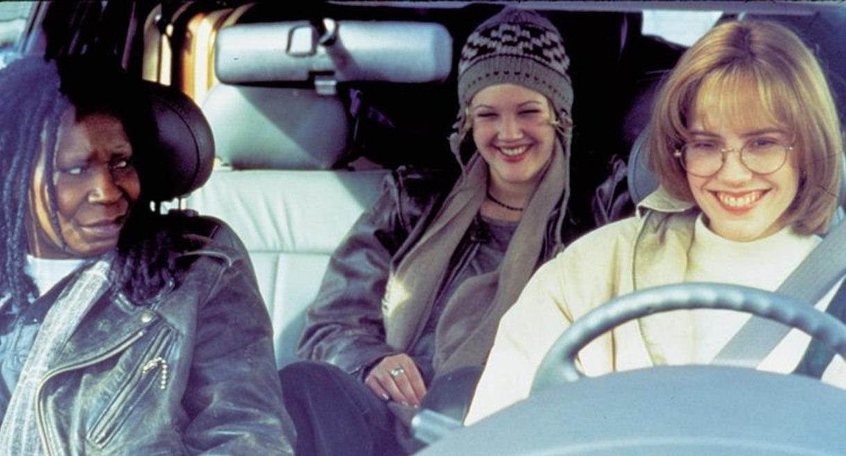 Three women in a car in a still from "Boys on the Side"