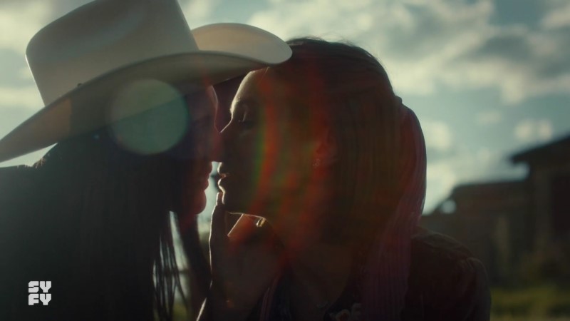 wayhaught kisses wynonna earp 