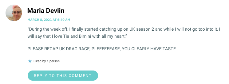 During the week off, I finally started catching up on UK season 2 and while I will not go too into it, I will say that I love Tia and Bimini with all my heart.