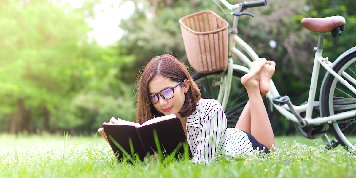 reading outside