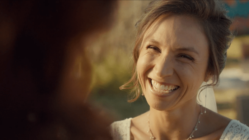 Waverly also smiles and cries through her vows.