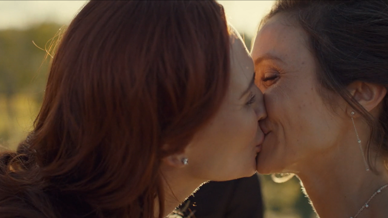 Waverly and Nicole kiss, married.