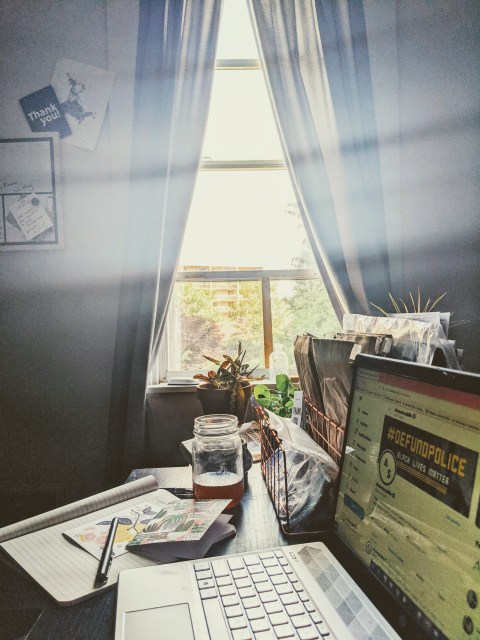 a photo of nicole's desk