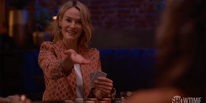 The L Word Generation Q Season 2 Trailer: Alice holds out her hand and offers advice to Bette while playing poker at Dana's