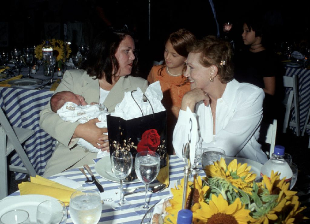 Rosie O'Donnell, Julie Andrews, and guest during Summer Gala Benefit Bash for the Bay Street Theatre