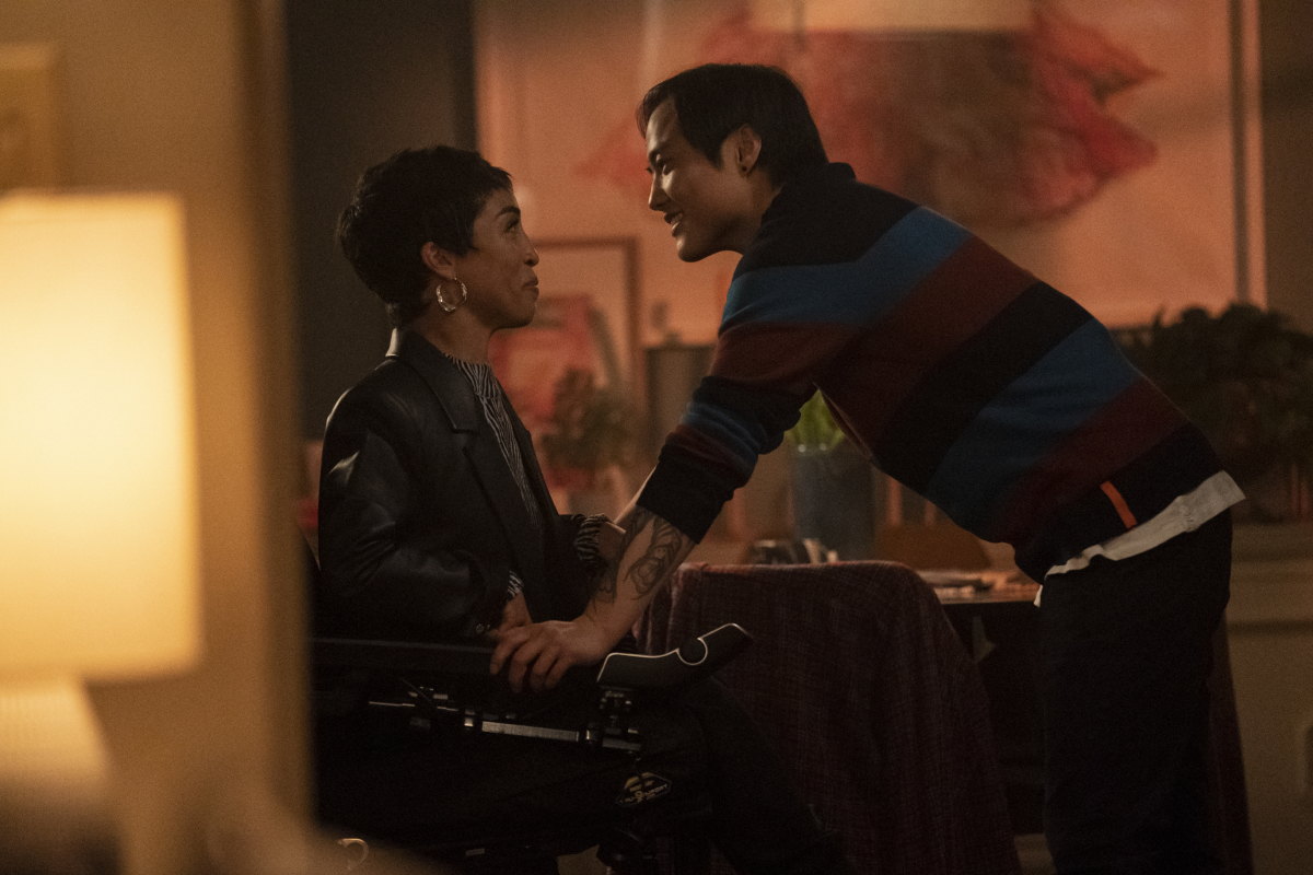 208 - Launch Party (L-R): Jillian Mercado as Maribel and Leo Sheng as Micah in THE L WORD: GENERATION Q “Launch Party”. Photo Credit: Liz Morris/SHOWTIME.