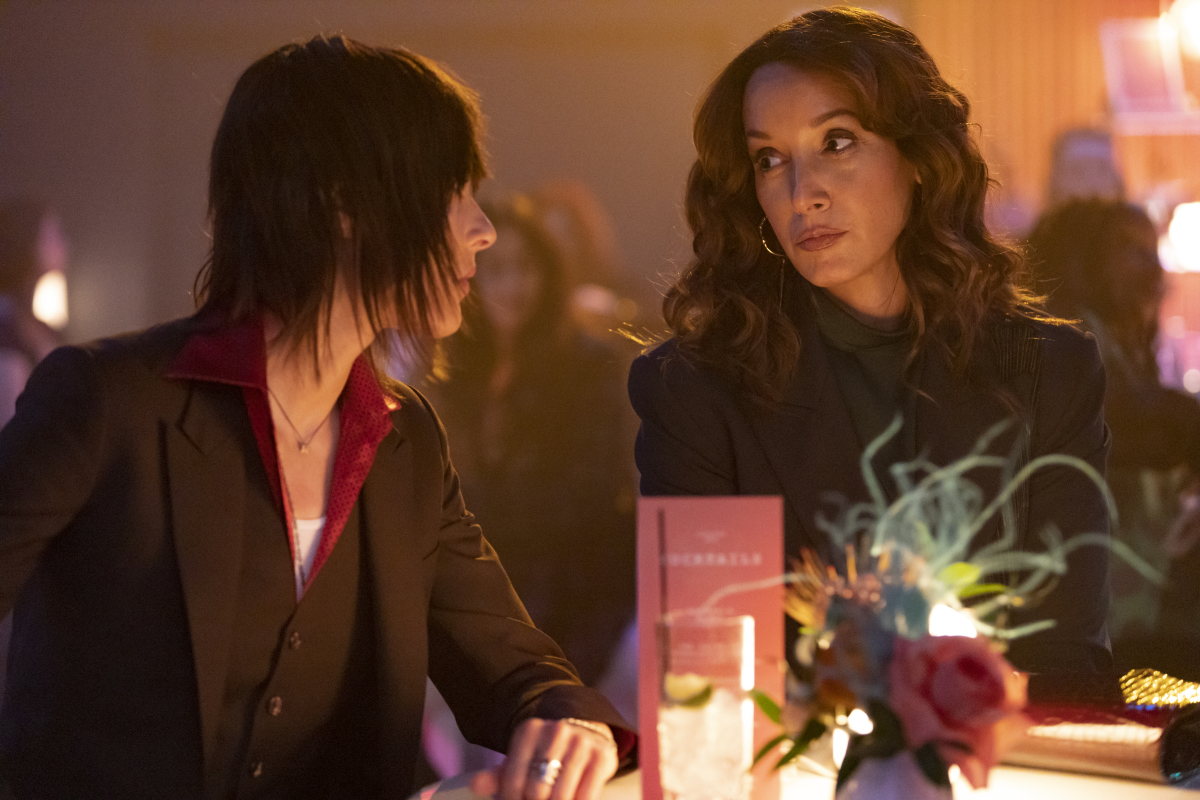 208 - Launch Party (L-R): Katherine Moennig as Shane and Jennifer Beals as Bette in THE L WORD: GENERATION Q “Launch Party”. Photo Credit: Paul Sarkis/SHOWTIME.