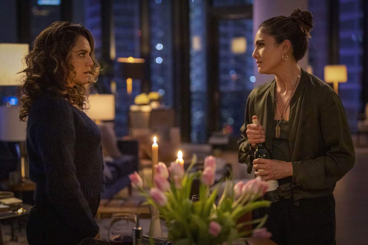 209 - Last Dance (L-R): Sepideh Moafi as Gigi and Arienne Mandi as Dani in THE L WORD: GENERATION Q “Last Dance”. Photo Credit: Paul Sarkis/SHOWTIME.