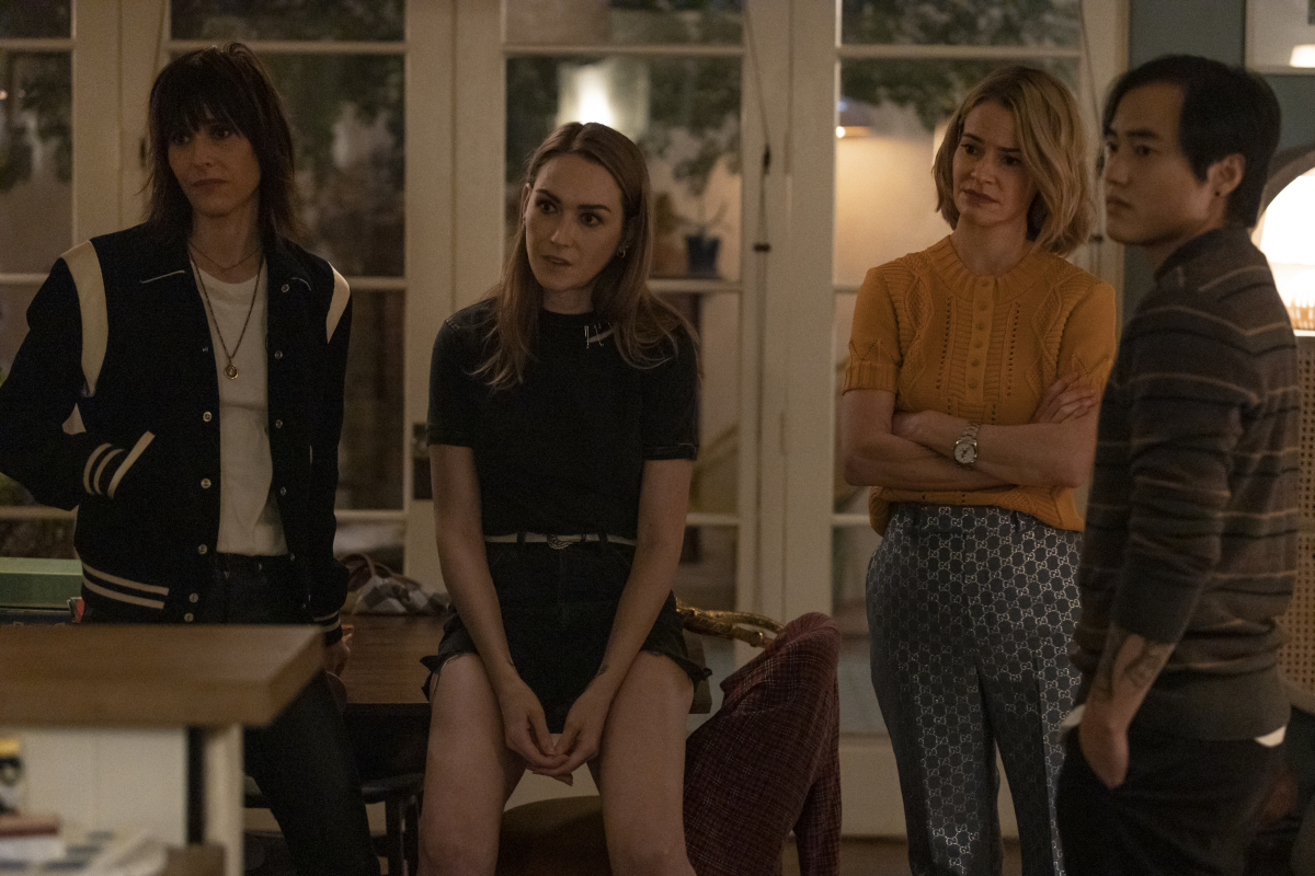 210 - Last Call (L-R): Katherine Moennig as Shane, Jamie Clayton as Tess, Leisha Hailey as Alice and Leo Sheng as Micah in THE L WORD: GENERATION Q “Last Call”. Photo Credit: Paul Sarkis/SHOWTIME.