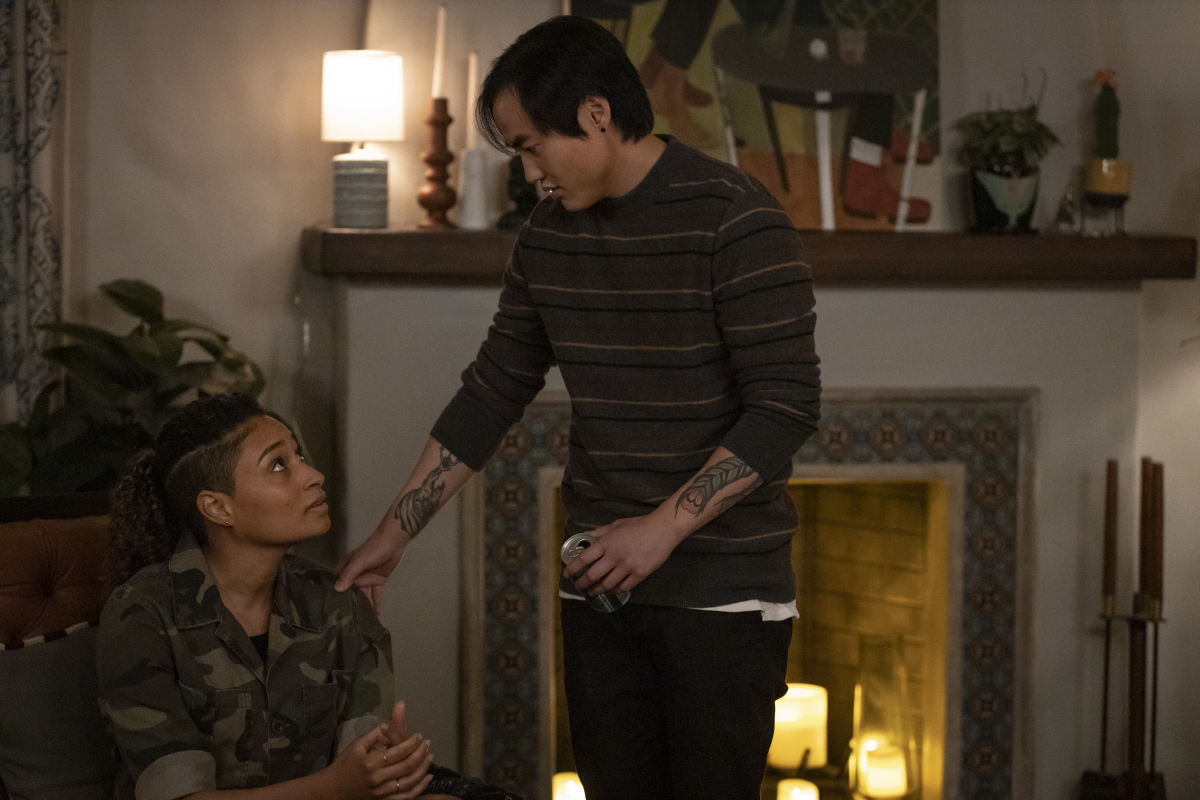 210 - Last Call (L-R): Jamie Clayton as Tess, Katherine Moennig as Shane and Leisha Hailey as Alice in THE L WORD: GENERATION Q “Last Call”. Photo Credit: Paul Sarkis/SHOWTIME.