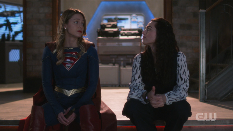 Lena and Kara sit next to each other