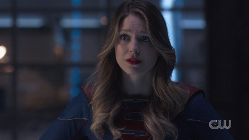 Supergirl looks determined