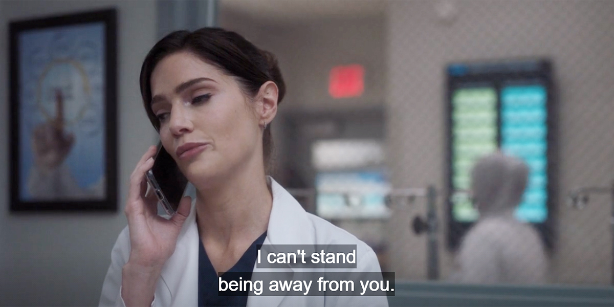 Lauren from New Amsterdam on the phone saying