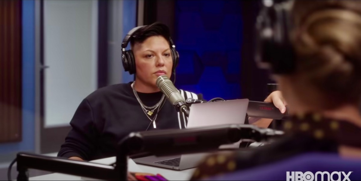 Sara Ramirez on the mic