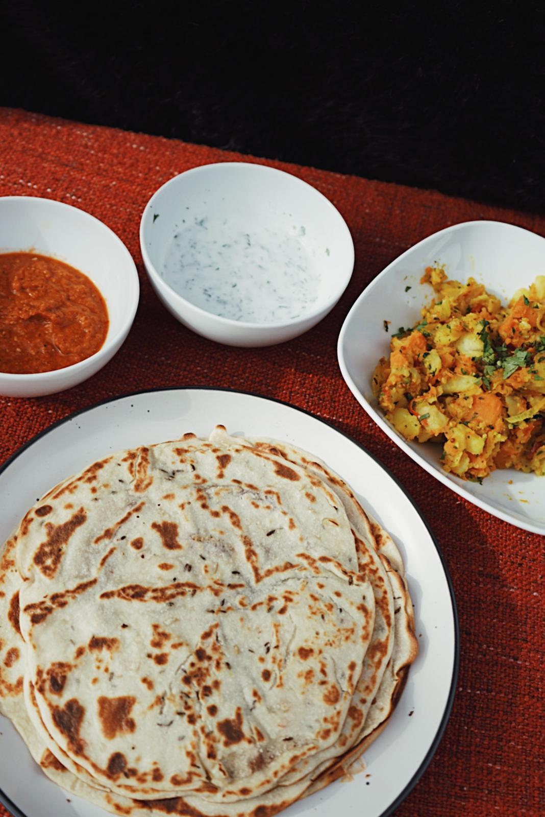 birds eye view of a plate of home cooked food contributed by the author