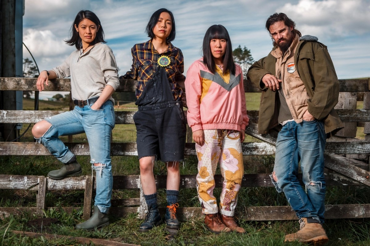 the lead characters of creamerie at their dairy farm