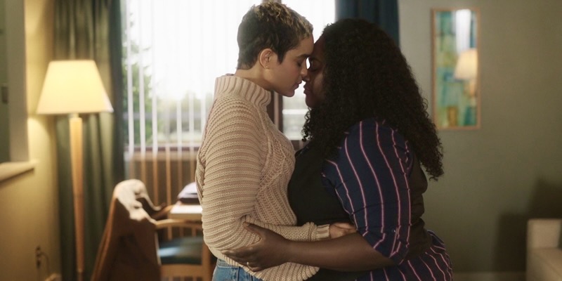 Danielle Brooks holds hands with a woman playing her girlfriend in the Suicide Squad spin off Peacemaker