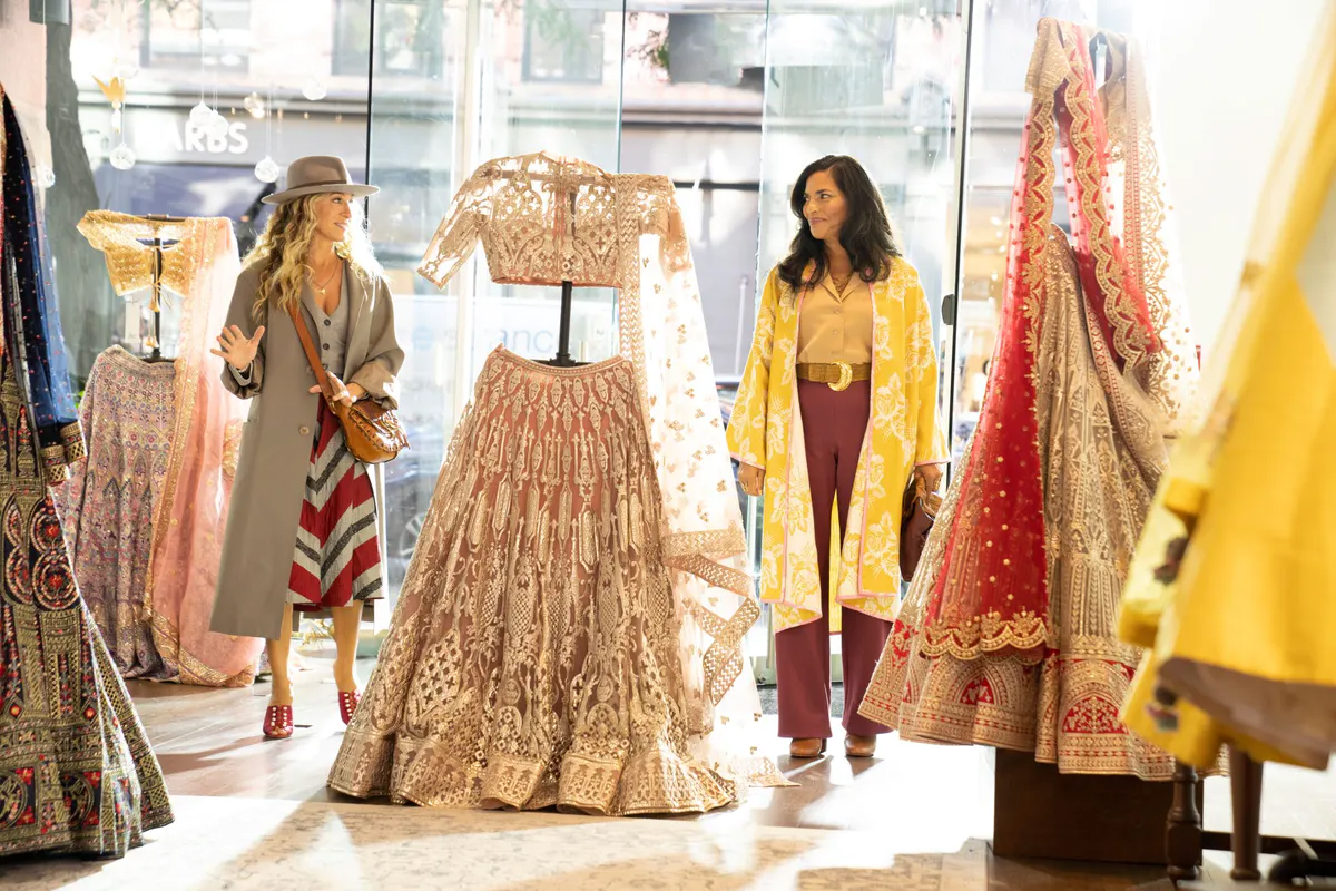 Seema and Carrie go shopping together