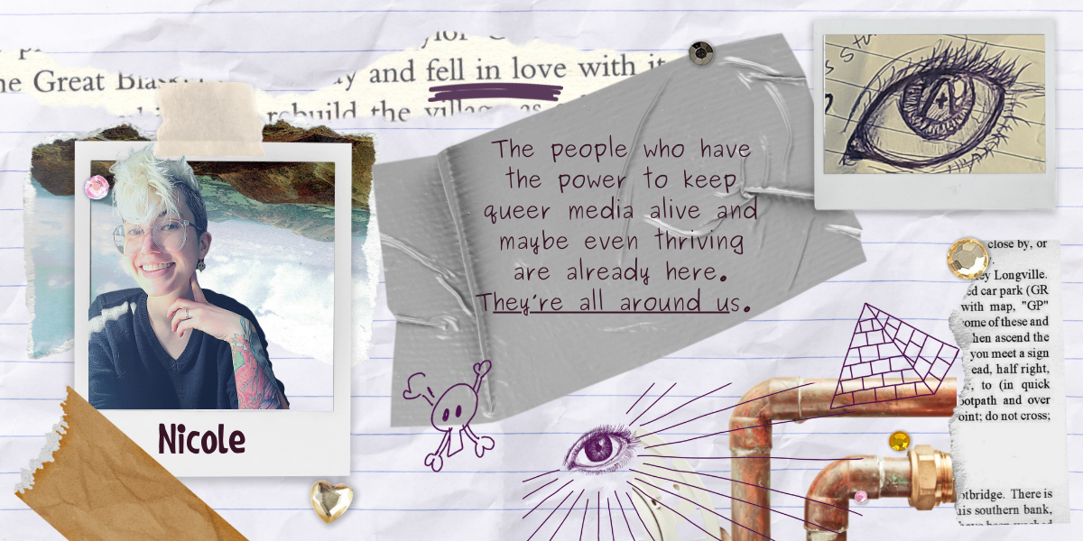 There are quite a few things going on in this collage. First of all, there is a polaroid frame labeled