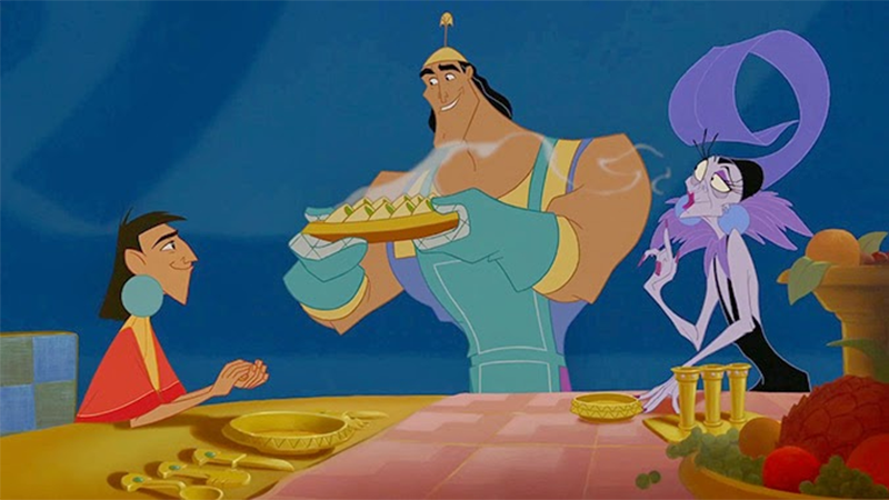 Kronk serves his spinach puffs