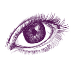 a doodle of an eye