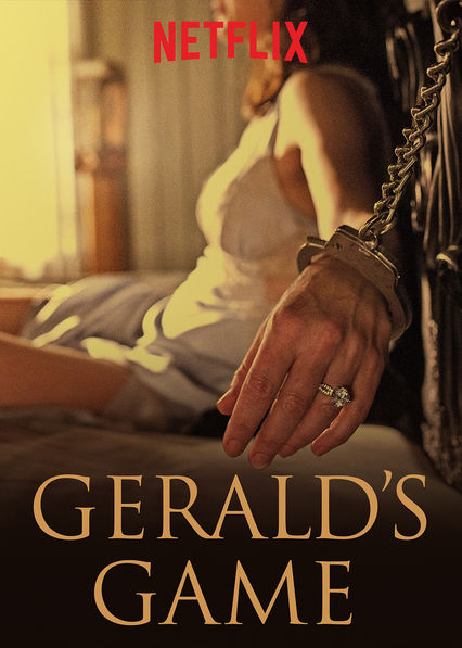 the cover of Gerald's Game showing a woman hand-cuffed to a bed