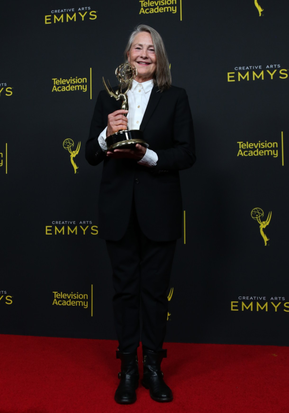 LOS ANGELES, CALIFORNIA - SEPTEMBER 15: Cherry Jones poses for photos in the press room for the 2019 Creative Arts Emmy Awards on September 15, 2019 in Los Angeles, California. (Photo by Paul Archuleta/FilmMagic)