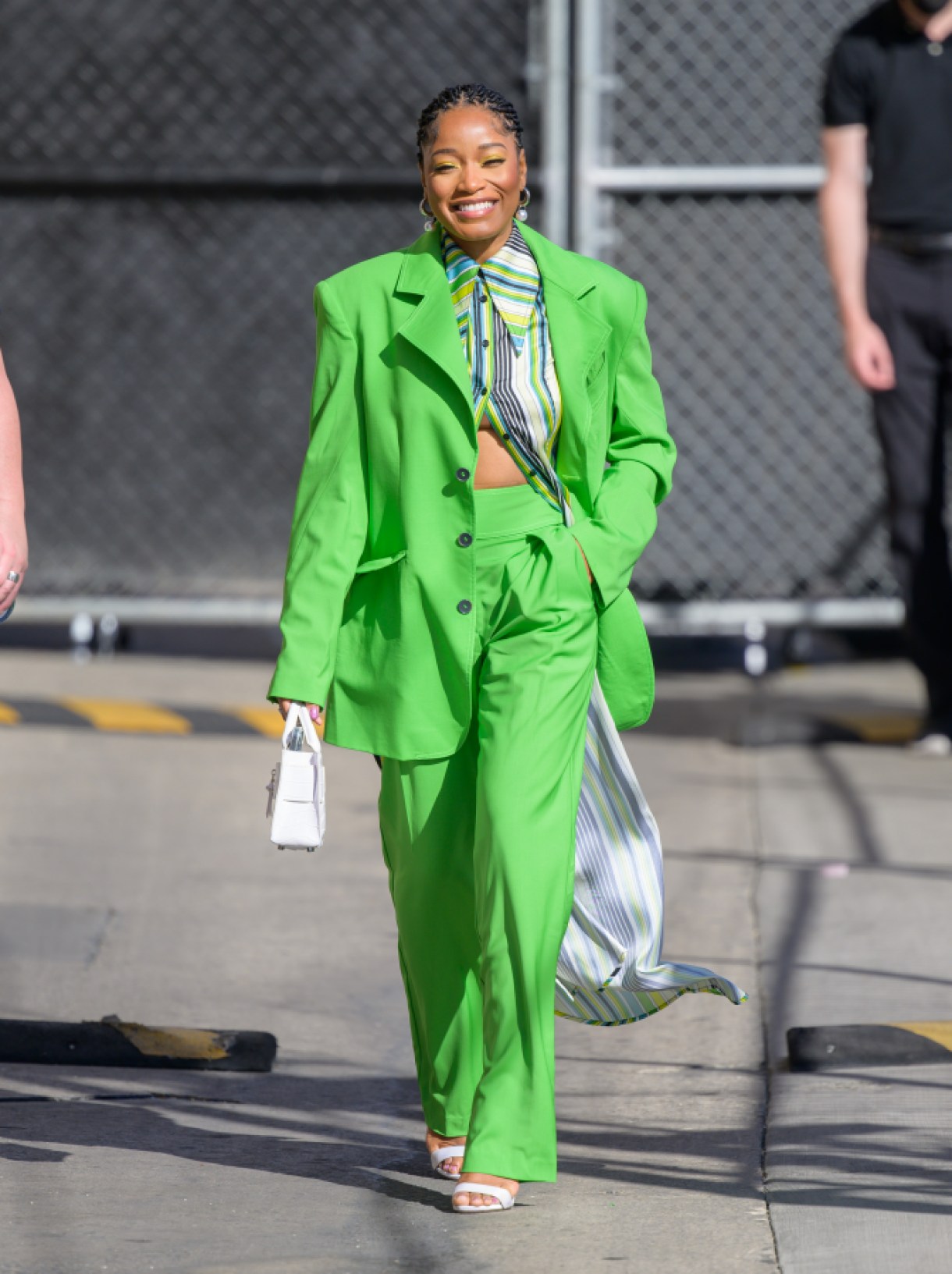 LOS ANGELES, CA - MARCH 16: Keke Palmer is seen at "Jimmy Kimmel Live" on March 16, 2022 in Los Angeles, California. (Photo by RB/Bauer-Griffin/GC Images)