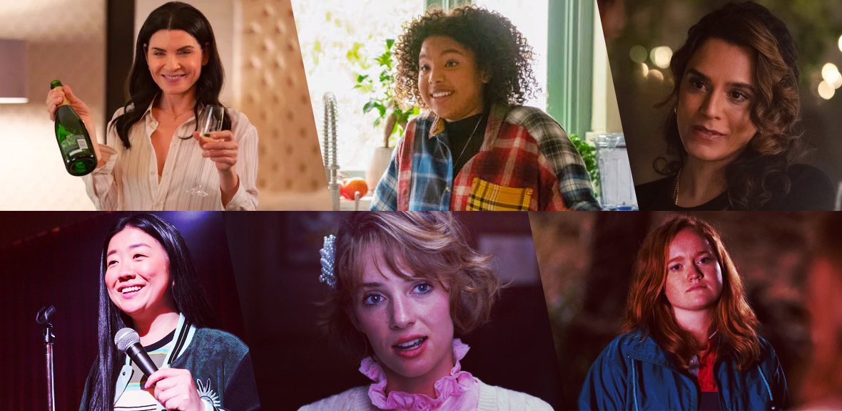 Sepideh Moafi as Gigi Ghorbani, The L Word: Generation Q Jordan Hull as Angelica Porter-Kennard, The L Word: Generation Q Liv Hewson as Van Palmer, Yellowjackets Sherry Cola as Alice Kwan, Good Trouble Julianna Margulies as Laura Peterson, The Morning Show Maya Hawke as Robin Buckley, Stranger Things