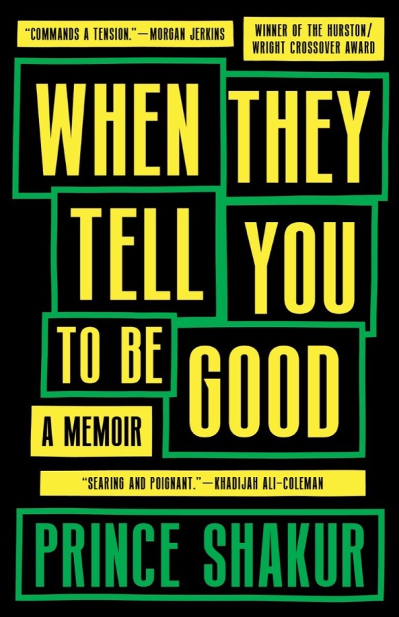 the cover of when they tell you to be good whose graphics focus on the text which is in a bright yellow against the background