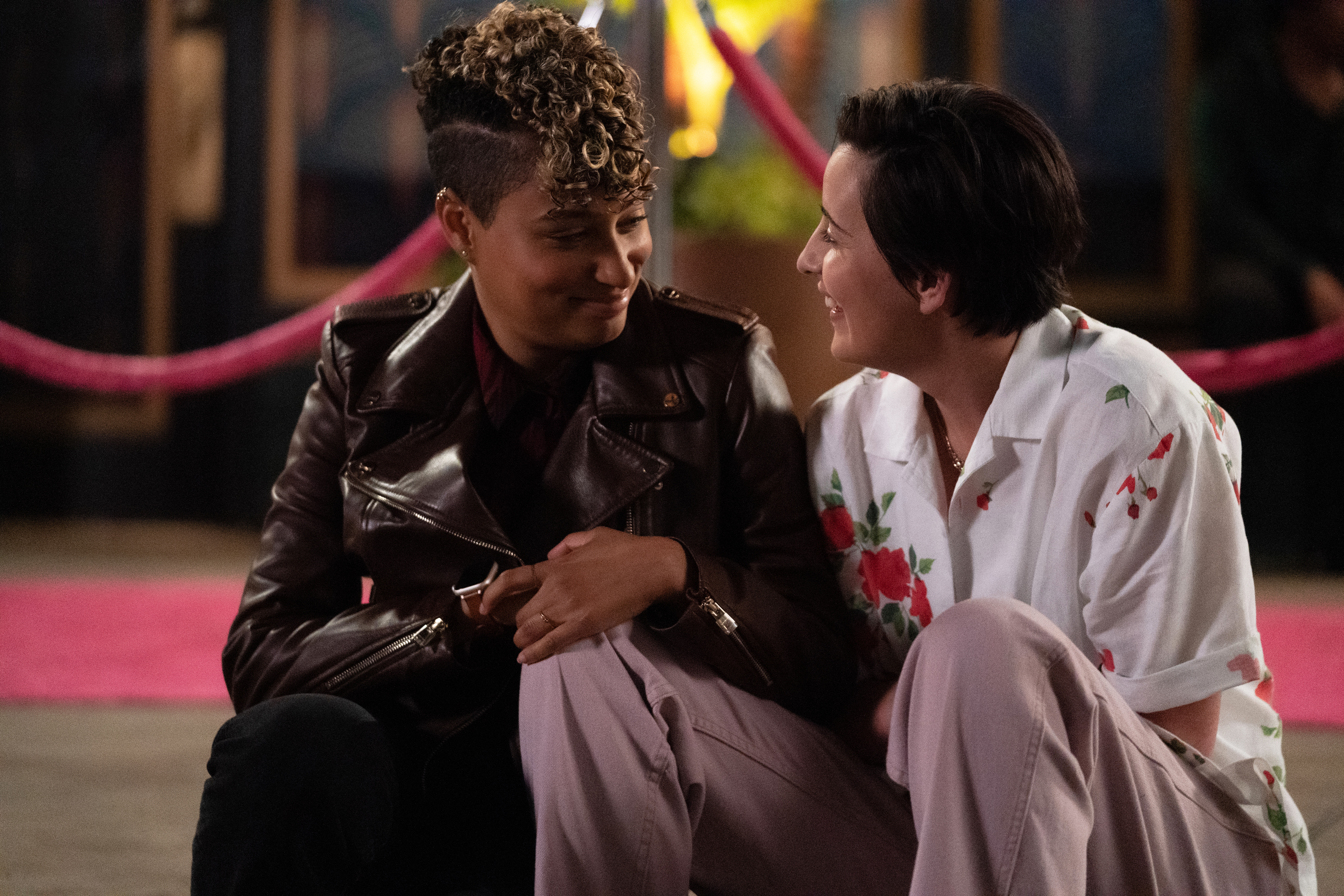 Last Year (L-R): Rosanny Zayas as Sophie and Jacqueline Toboni as Finley in THE L WORD: GENERATION Q, "Last Year". Photo Credit: Nicole Wilder/SHOWTIME.