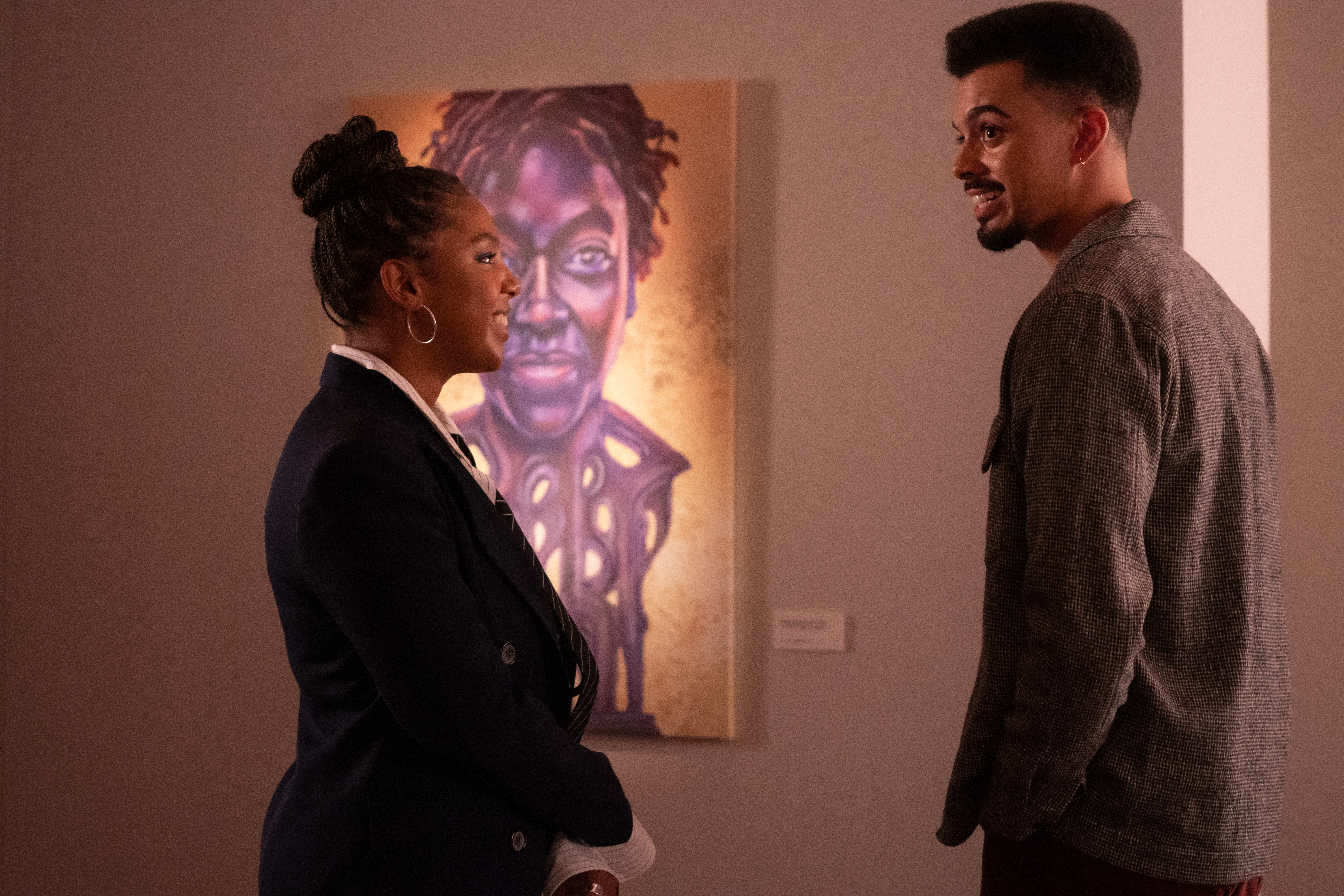 Los Angeles Traffic (L-R): Jordan Hull as Angie and Simon Longnight as Hendrix in THE L WORD: GENERATION Q, "Los Angeles Traffic". Photo Credit: