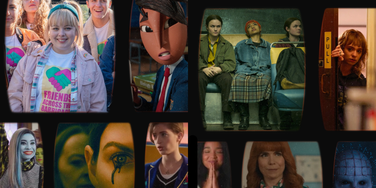 collage of october tv shows and movies
