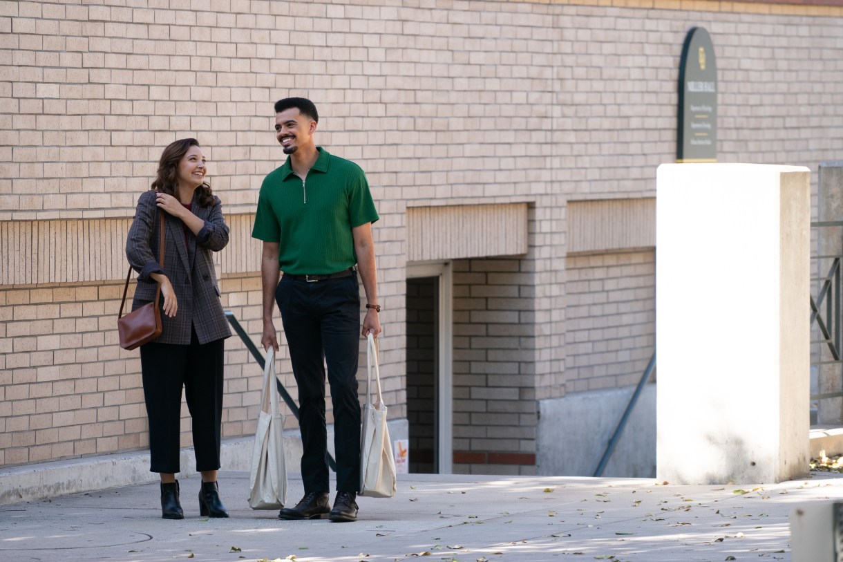 (L-R): Laurel Toupal as Taura and Simon Longnight as Hendrix in THE L WORD: GENERATION Q, "Quality Family Time". Photo Credit: Isabella Vosmikova/SHOWTIME.