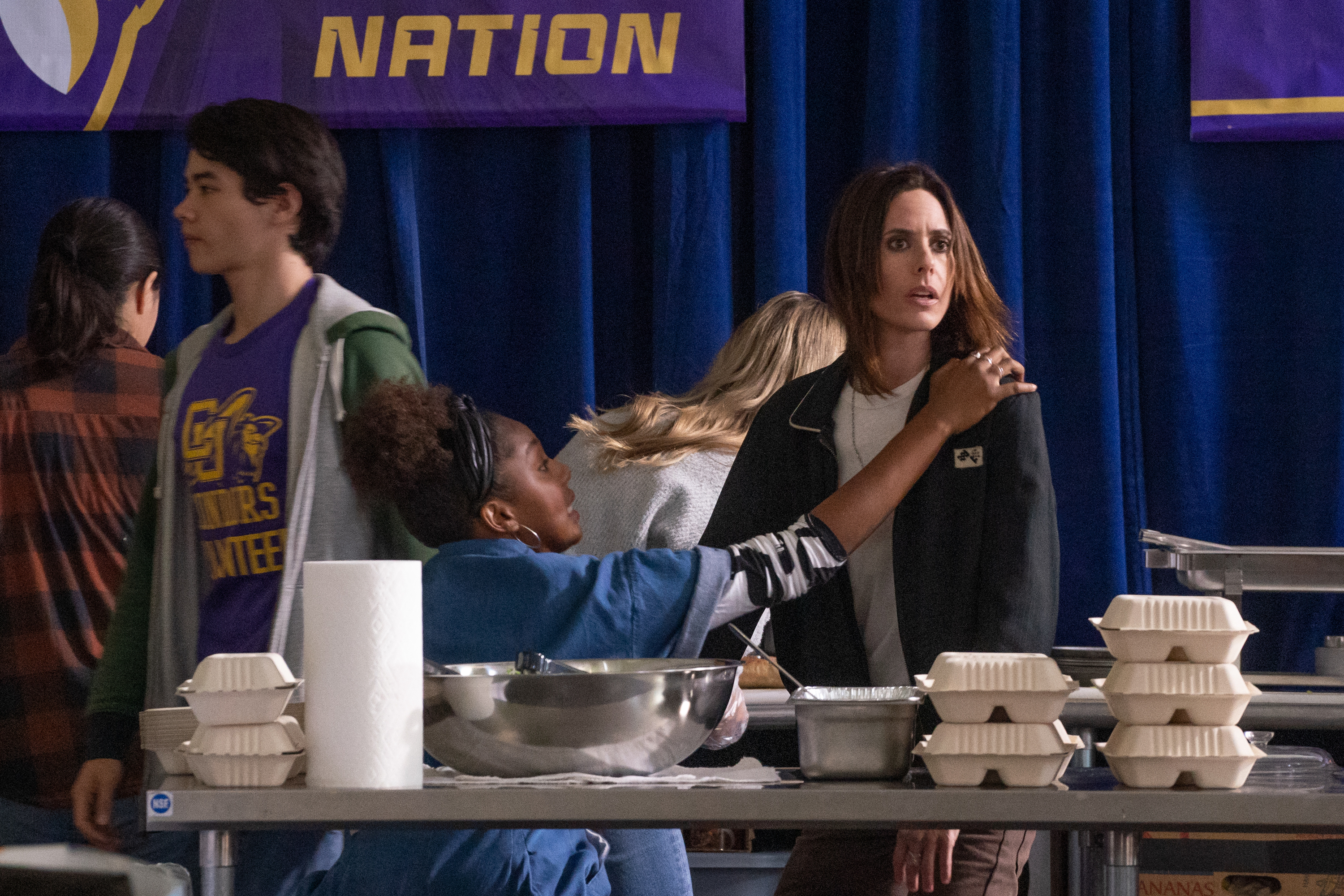 Quality Family Time (L-R): Jordan Hull as Angie and Kate Moennig as Shane in THE L WORD: GENERATION Q, "Quality Family Time". Photo Credit: Isabella Vosmikova/SHOWTIME.