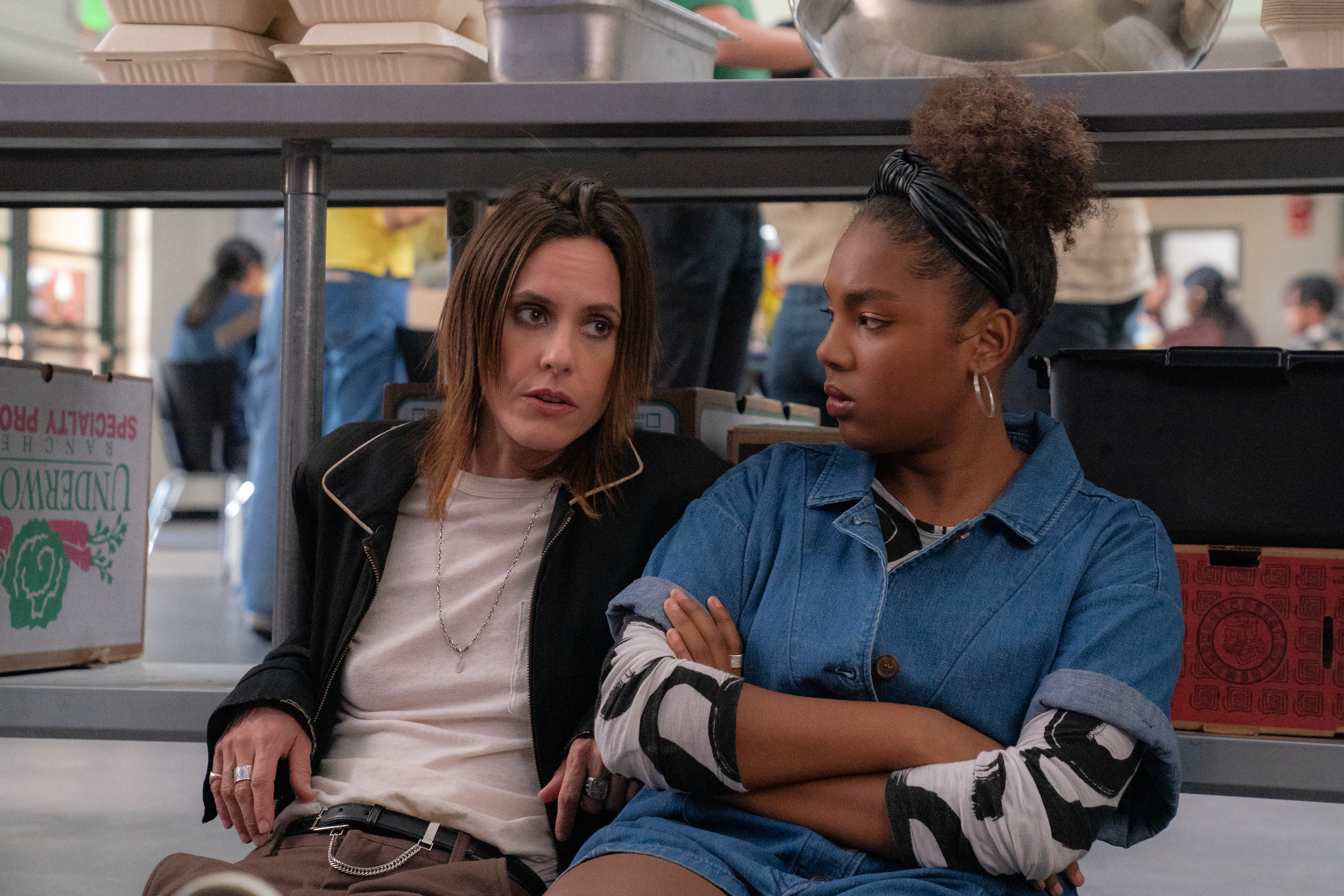 Quality Family Time (L-R): Kate Moennig as Shane and Jordan Hull as Angie in THE L WORD: GENERATION Q, "Quality Family Time". Photo Credit: Isabella Vosmikova/SHOWTIME.