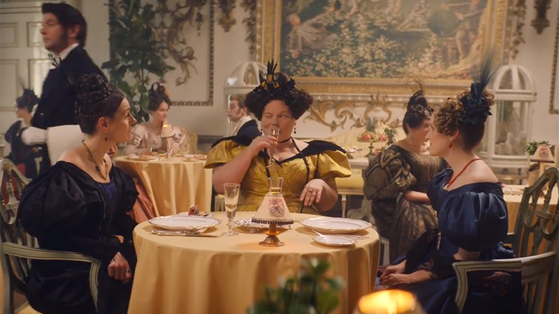 Anne Lister, Ann Walker, and Tib have brunch together in Paris