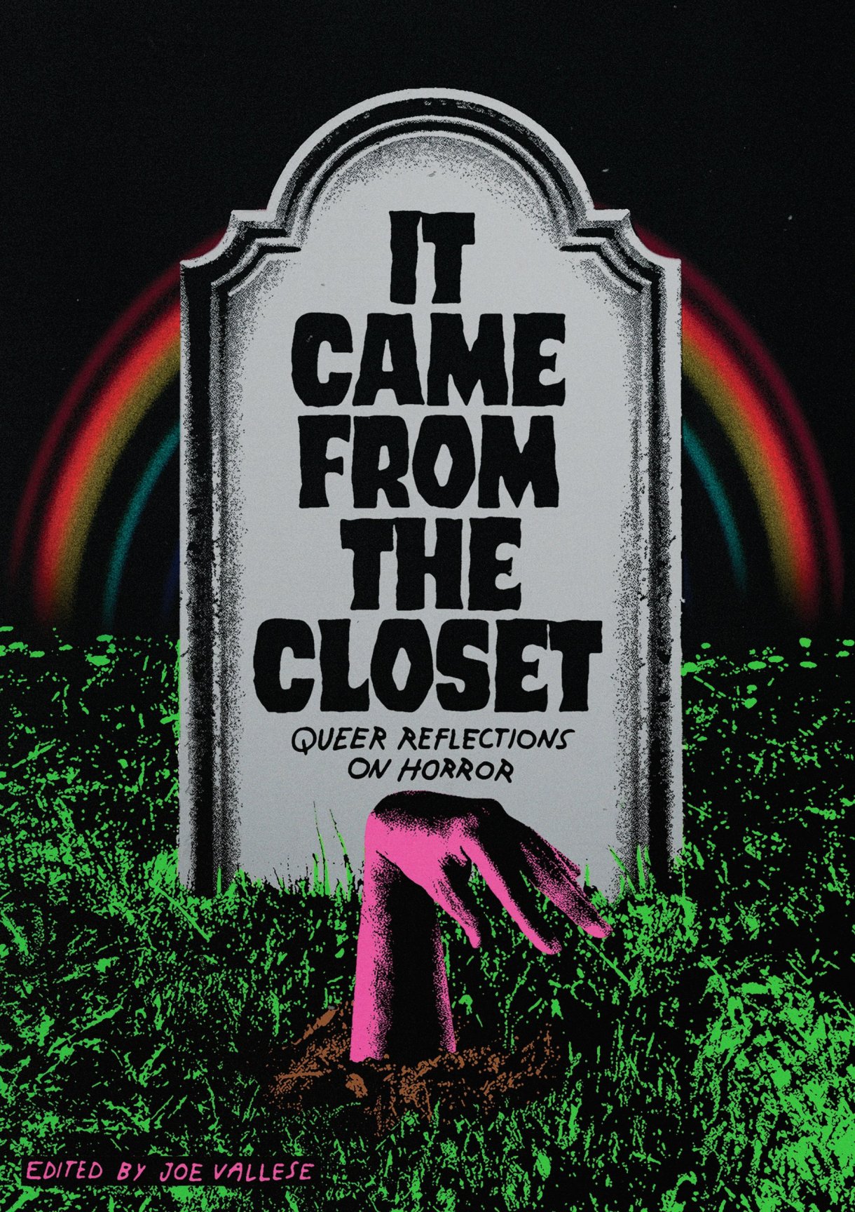 the cover of it came from the closet features a hand coming out of the ground and doing the "gay" motion as well as a spooky rainbow