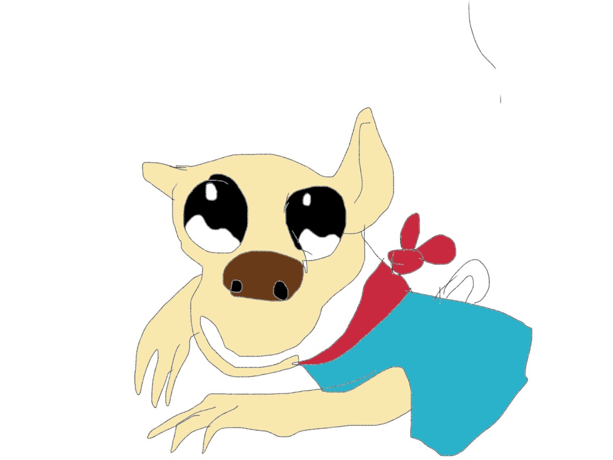 a very bad and sloppy MS paint drawing of Carol the Dog