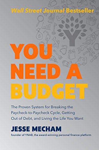 the cover of you need a budget has orange text on a gray background