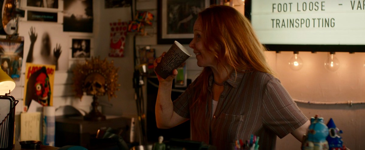 Adult Van sips a coffee in Yellowjackets
