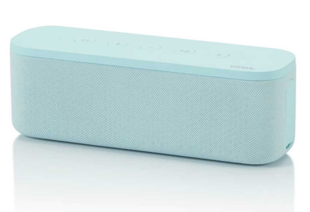 portable speaker in blue