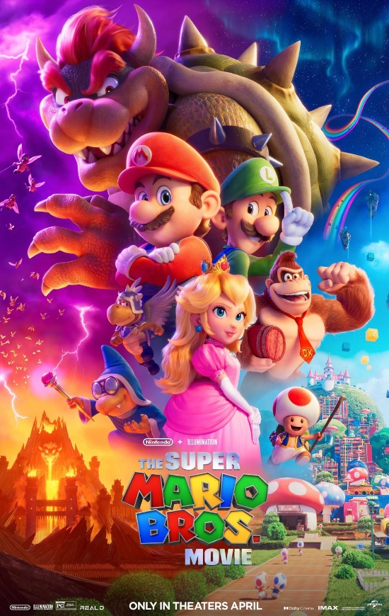 the cover of super mario bros the movie shows all the different mario characters