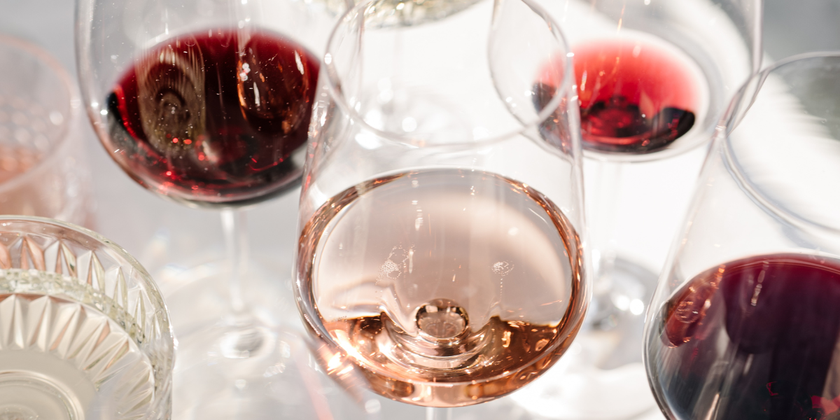 four glasses of wine