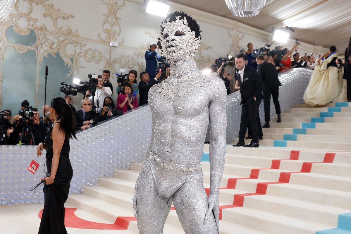 Lil Nas X attends the 2023 Costume Institute Benefit celebrating "Karl Lagerfeld: A Line of Beauty" at Metropolitan Museum of Art on May 01, 2023 in New York City. 