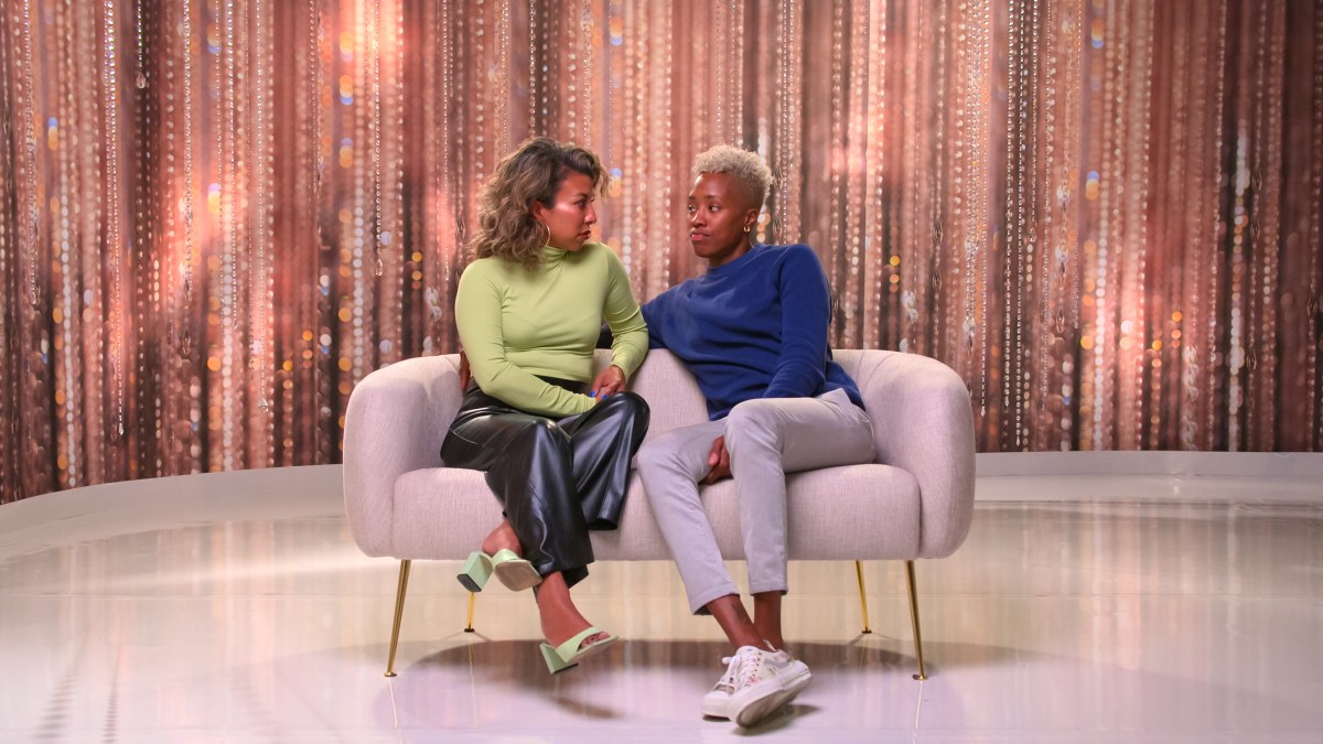 The Ultimatum: Queer Love. (L to R) Yoly and Mal in episode 101 of The Ultimatum: Queer Love. Cr. Courtesy of Netflix © 2023