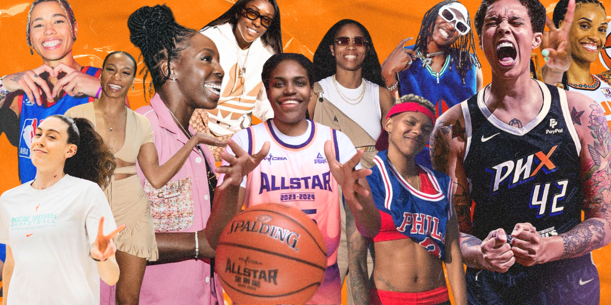 A collage of the gay WNBA players