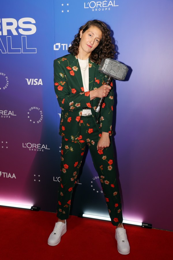DALLAS, TEXAS - DECEMBER 06: Theresa Plaisance is seen on the red carpet at the USWNT Players Ball at The Empire Room on December 06, 2023 in Dallas, Texas. (Photo by Richard Rodriguez/USSF/Getty Images for USSF)